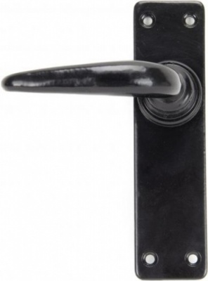 Smooth Lever Door Handle on Various Backplates
